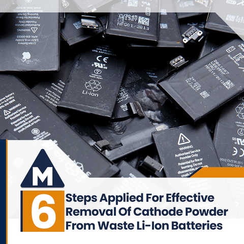 6 Steps Applied For Effective Removal Of Cathode Powder From Waste Li-Ion Batteries