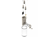 Electrosynthesis Reactor D-series, 30 mm OD, divided cell, 5-port - MSE Supplies LLC