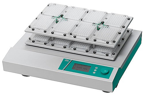a microplate shaker with a display that says 1000 rpm on it