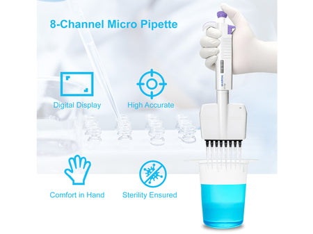 Biologix MicroPette Plus Pipettes 8-Channel, 1 Piece/Case, Liquid Handling, Biologix, MSE Supplies