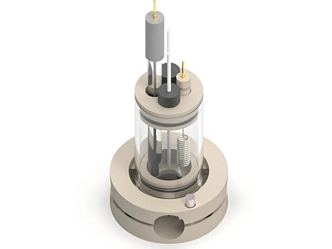 Bottom Magnetic Mount Electrochemical Cell, Electrochemical Products, Redox.me, MSE Supplies