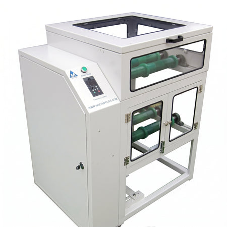 MSE PRO Roller Jar Mill with Safety Guard and Door Interlock System Two Tier, 8-Jar AI image