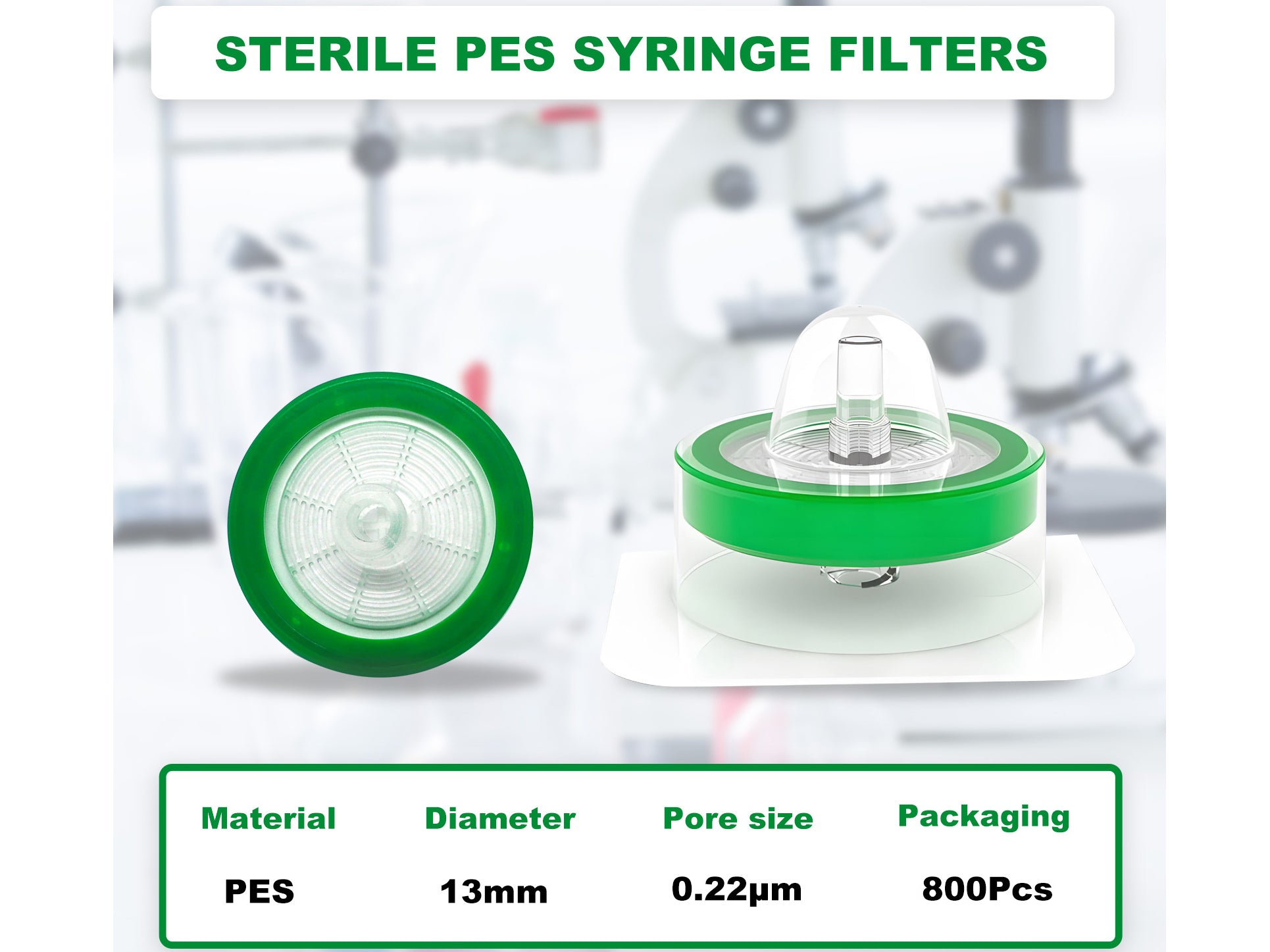 Biologix Sterile Syringe Filter-PES, 13mm, 0.22um Pore Size