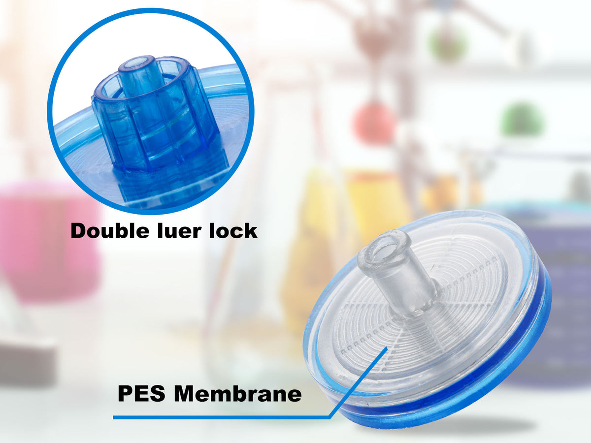 Biologix Sterile Syringe Filter-PES, 33mm Diameter (Double Luer Lock) 100/Pack, 400/Case - MSE Supplies LLC