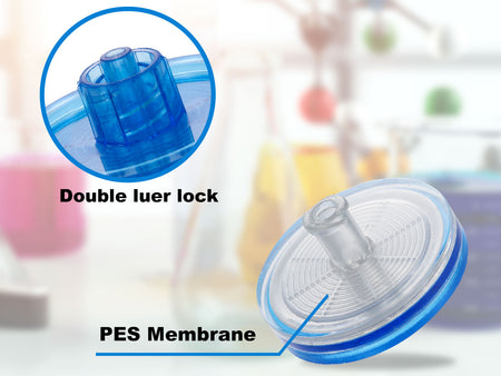 Biologix Sterile Syringe Filter-PES, 33mm Diameter (Double Luer Lock) 100/Pack, 400/Case - MSE Supplies LLC