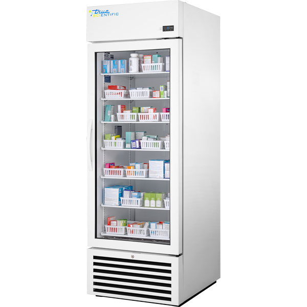 True Scientific 550.4 Liters (19.44 Cu Ft) Capacity Glass Door Pharmacy Refrigerator, 115 V