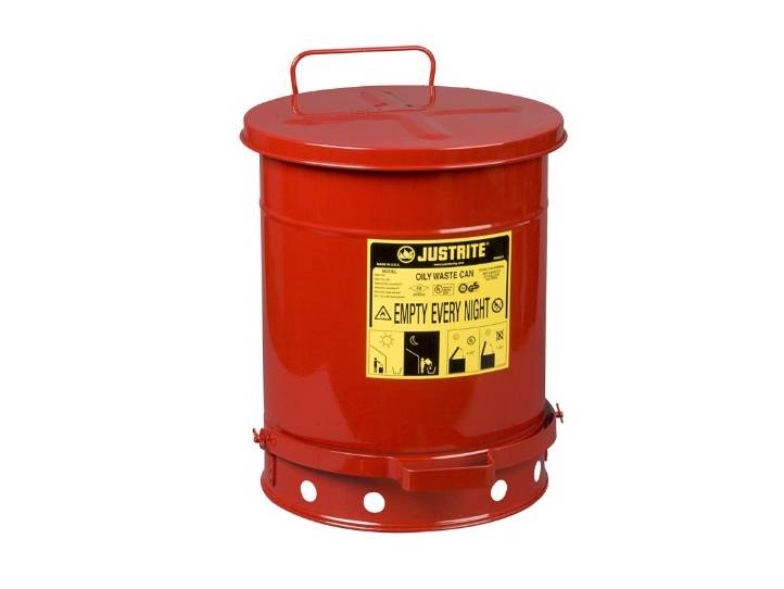 Ecosafe Red Foot Operated Waste Can - 34L - MSE Supplies LLC