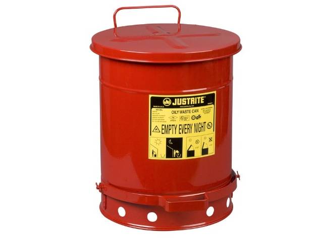 Ecosafe Red Foot Operated Waste Can - 52L - MSE Supplies LLC