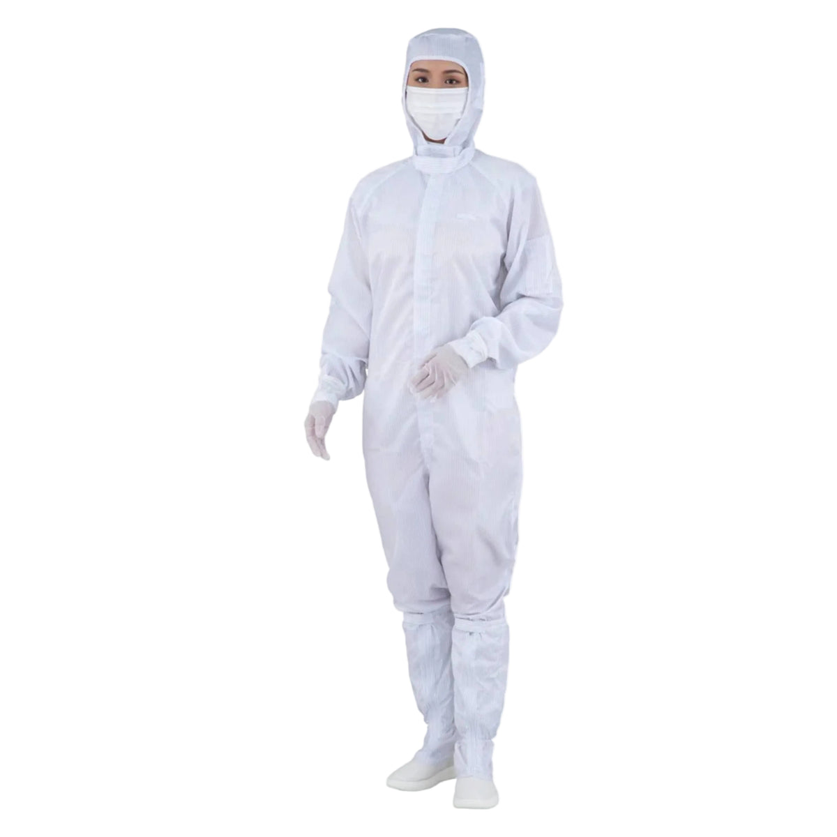 ASPURE Cleanroom Wear (Hood Separate, Center Fastener) White L