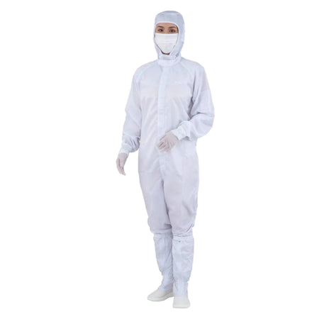 ASPURE Cleanroom Wear (Hood Separate, Center Fastener) White L