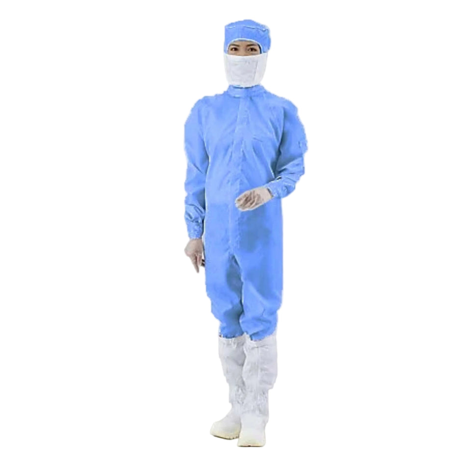 ASPURE Cleanroom Wear (Hood Integral, Fastener Center) Blue 5L