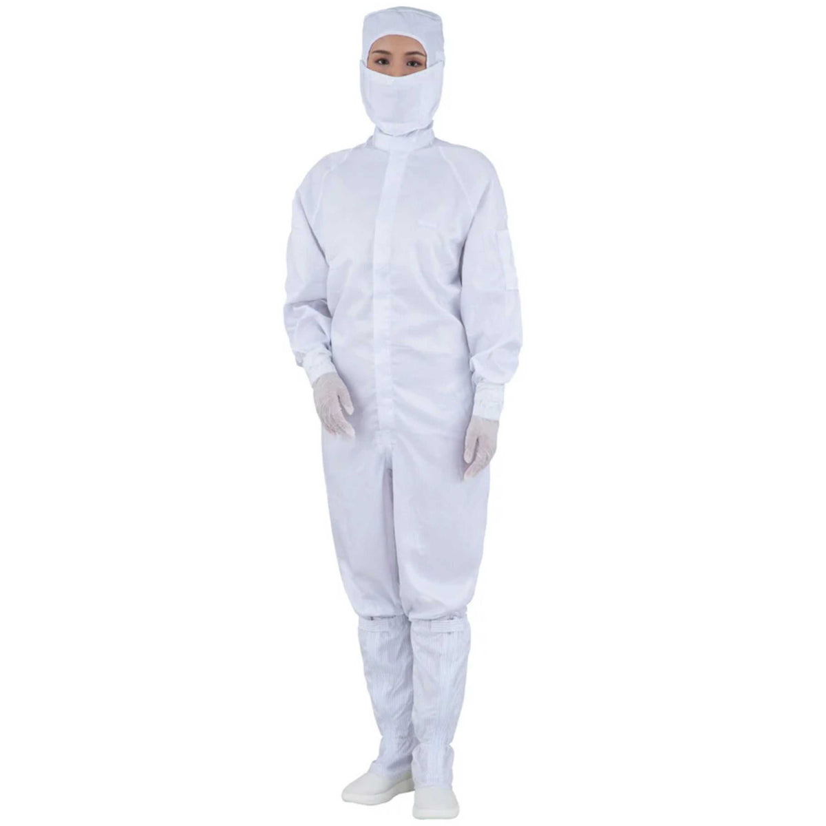 ASPURE Cleanroom Wear (Hood Integral, Fastener Center) White M