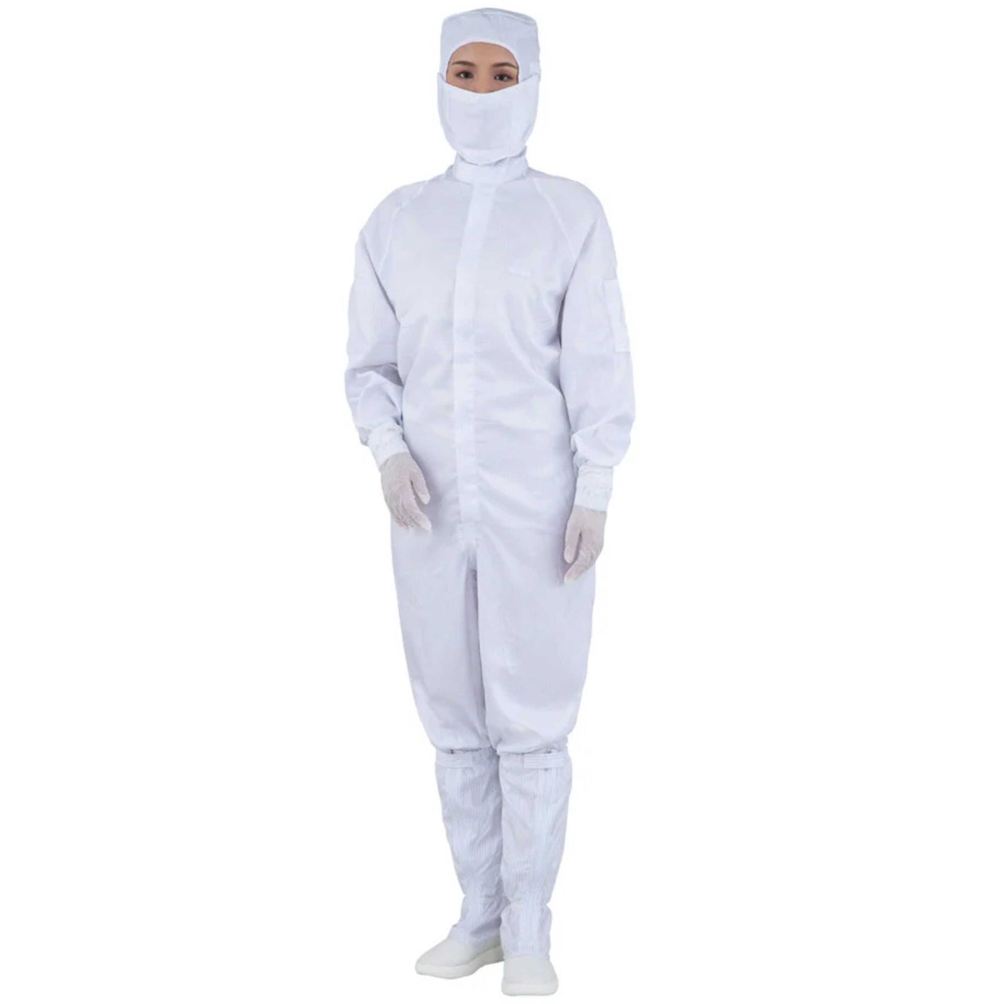 ASPURE Cleanroom Wear (Hood Integral, Fastener Center) White 2L