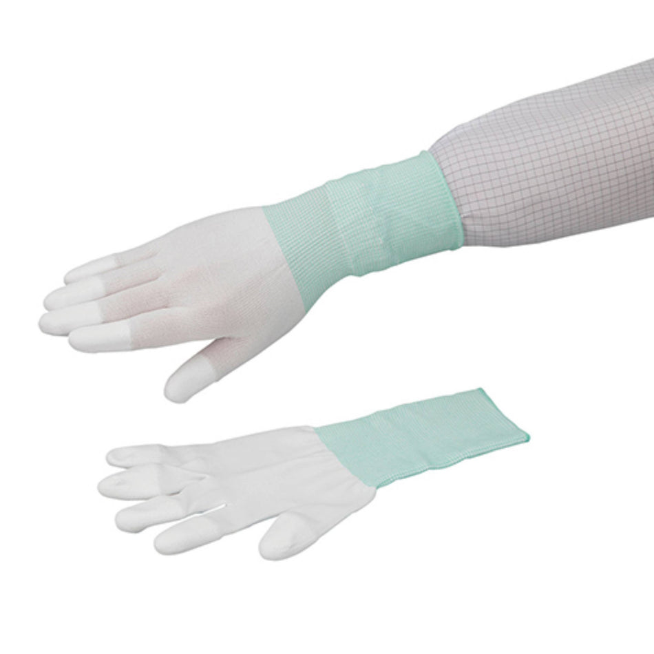 ASPURE Long PU Coat Nylon Gloves Fingertip Coat LL 10 pairs