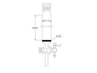MSE PRO Strengthened Port, with Sand Plate Chromatography Column, φ26mm, Effective Length 254mm, Gate Aperture: 2mm, 19/22