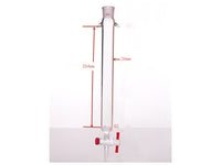 MSE PRO Sand Plate Chromatography Column with Ears, φ26mm, Effective Length 254mm, Gate Aperture: 2mm, 19/22 - MSE Supplies LLC