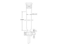MSE PRO Reinforced Port, Chromatography Column, φ26mm, Effective Length 254mm, Gate Aperture: 2mm, 19/22 - MSE Supplies LLC