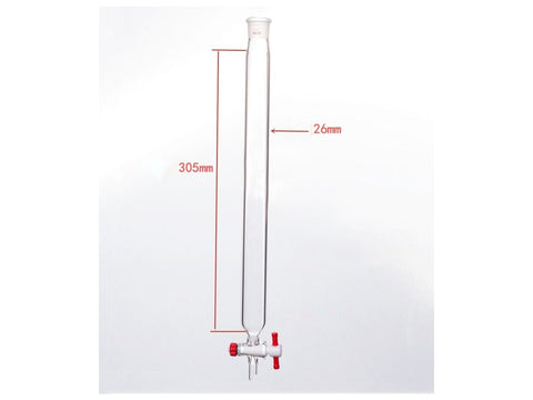 MSE PRO Chromatography Column, φ26mm, Effective Length 305mm, Aperture of the Gate: 2mm, 19/22 - MSE Supplies LLC