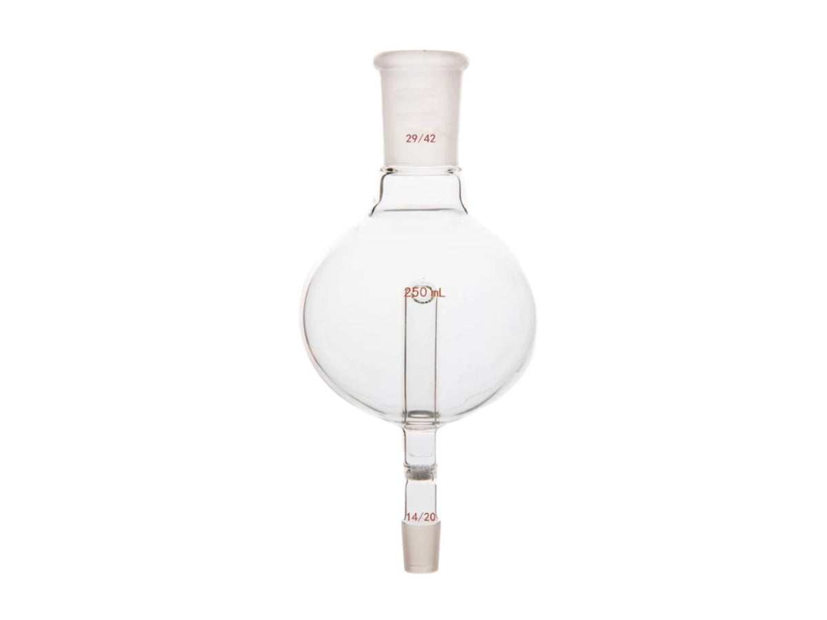 MSE PRO Splash-Proof Balls, with Sandpaper, Upper Mouth: 29/42, Lower Mouth: 14/20, 250mL - MSE Supplies LLC