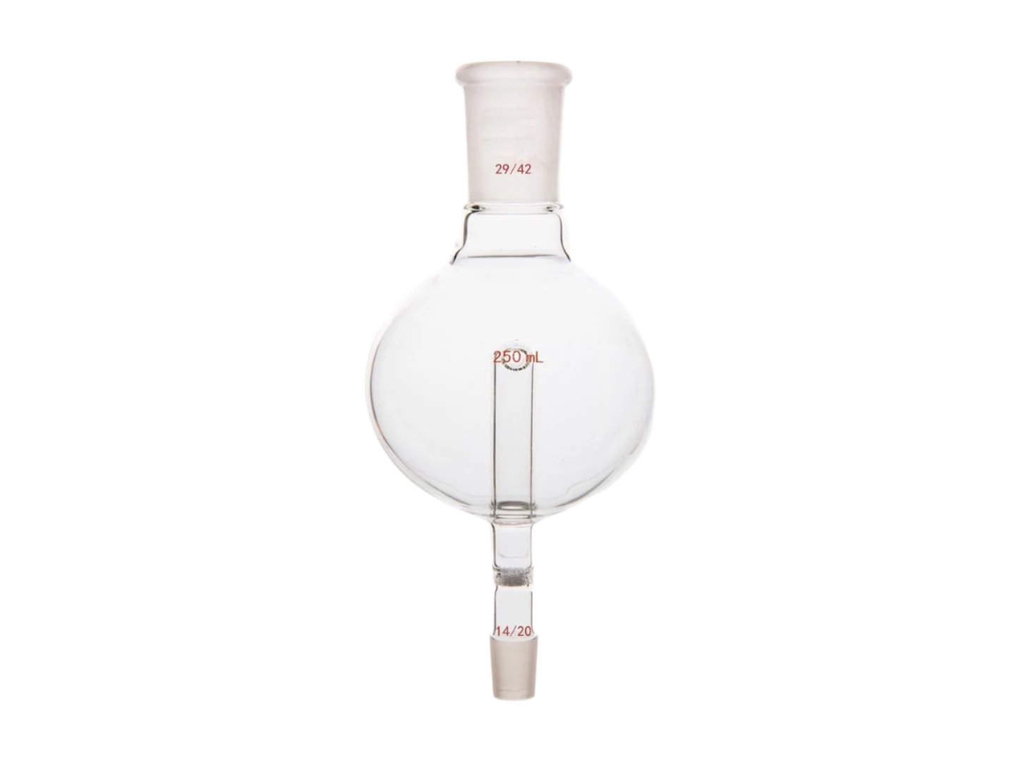 MSE PRO Splash-Proof Balls, with Sandpaper, Upper Mouth: 29/42, Lower Mouth: 14/20, 250mL - MSE Supplies LLC