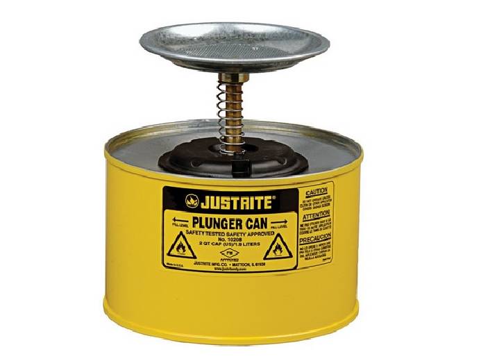 Ecosafe Plunger Container Built in Galvanized Steel - MSE Supplies LLC