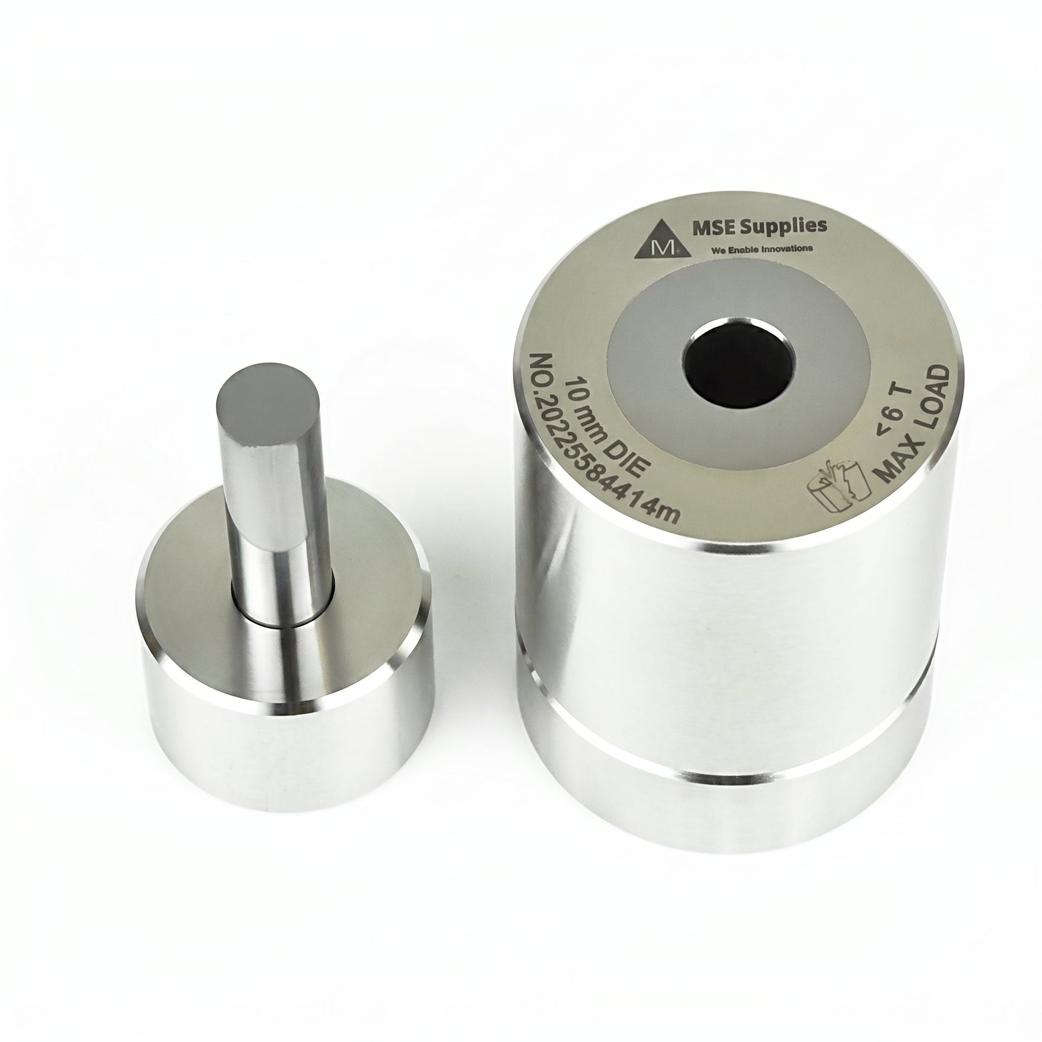 MSE PRO 0.4" (10 mm) Diameter Tungsten Carbide Dry Pellet Pressing Die Set AI image
