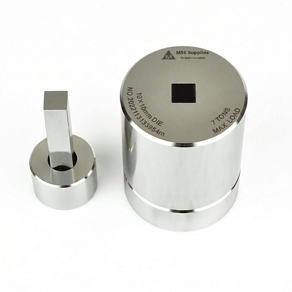 MSE PRO 10x10 mm Square Dry Pellet Pressing Die Set AI image