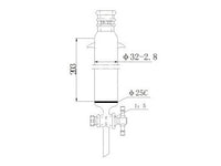 MSE PRO Strengthened Port, with Ears, Sand Plate Chromatography Column, φ32mm, Effective Length 203mm, Gate Aperture: 2mm, 19/22 - MSE Supplies LLC