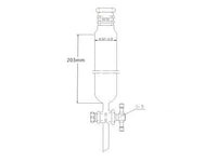 MSE PRO Reinforced Port, Chromatography Column, φ32mm, Effective Length 203mm, Gate Aperture: 2mm, 19/22 - MSE Supplies LLC