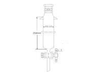MSE PRO Strengthened Port, with Ears, Chromatography Column, φ32mm, Effective Length 254mm, Aperture of the Gate: 2mm, 19/22