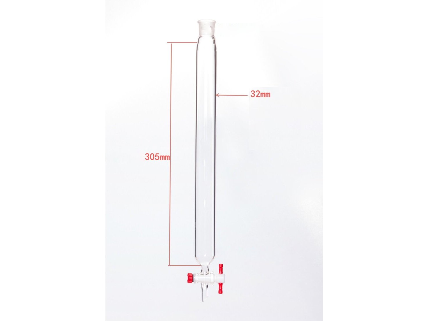 MSE PRO Chromatography Column, φ32mm, Effective Length 305mm, Aperture of the Gate: 2mm, 19/22