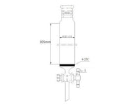 MSE PRO Strengthened Port, with Sand Plate Chromatography Column, φ32mm, Effective Length 305mm, Gate Aperture: 2mm, 19/22