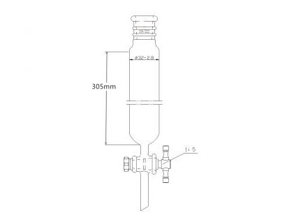 MSE PRO Reinforced Port, Chromatography Column, φ32mm, Effective Length 305mm, Gate Aperture: 2mm, 19/22