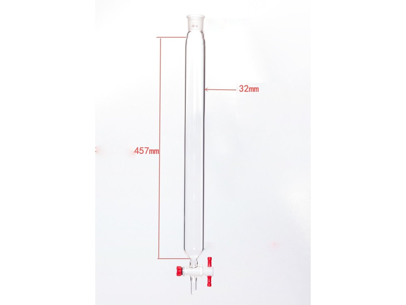 MSE PRO Chromatography Column, φ32mm, Effective Length 457mm, Aperture of the Gate: 2mm, 19/22