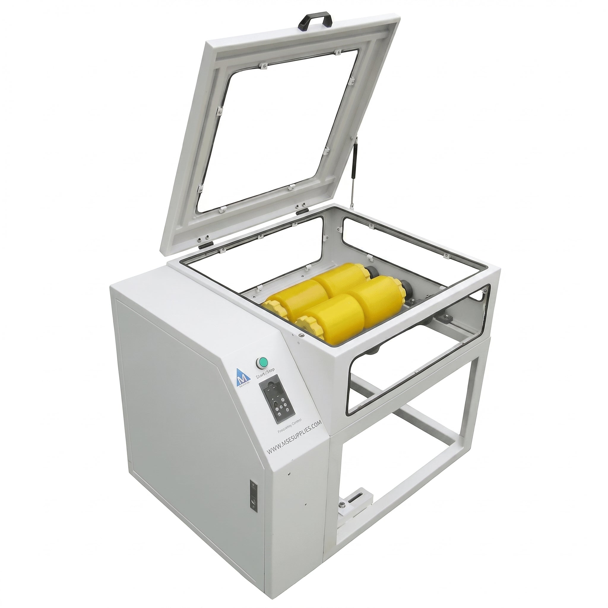 MSE PRO Roller Jar Mill with Safety Guard and Door Interlock System One Tier, 4-Jar up to 20L capacity AI image