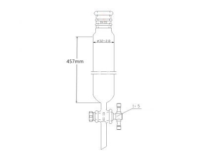 MSE PRO Reinforced Port, Chromatography Column, φ32mm, Effective Length 457mm, Gate Aperture: 2mm, 19/22