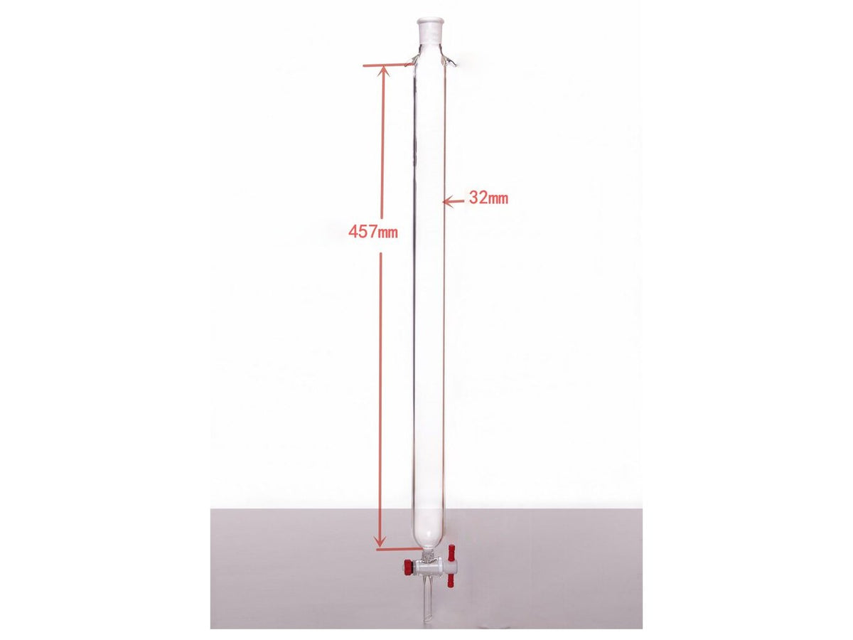 MSE PRO Plus Ears Chromatography Column, φ32mm, Effective Length 457mm, Gate Aperture: 2mm, 19/22