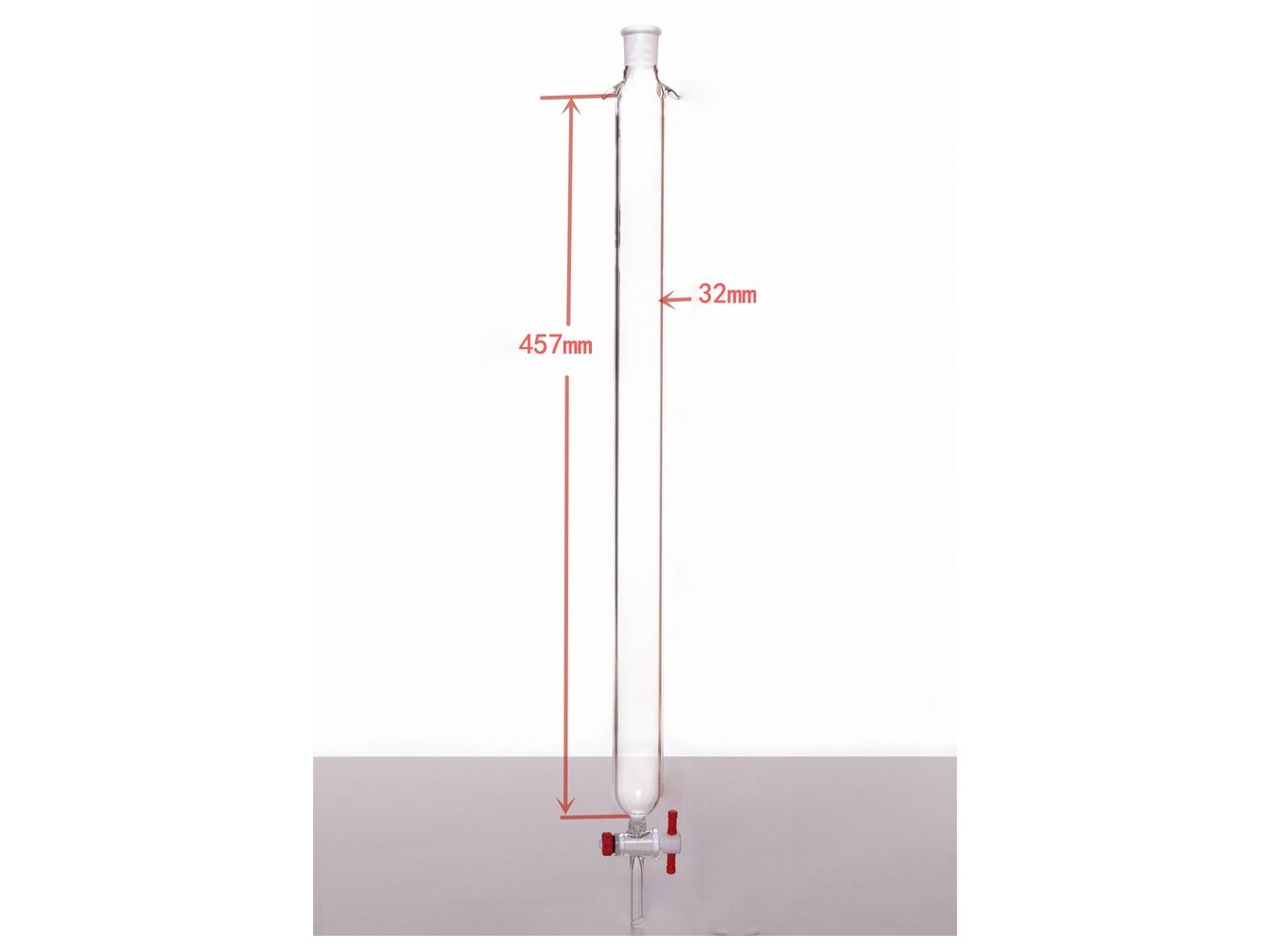 MSE PRO Plus Ears Chromatography Column, φ32mm, Effective Length 457mm, Gate Aperture: 2mm, 19/22