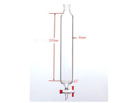 MSE PRO Sand Plate Chromatography Column, φ46mm, Effective Length 203mm, Gate Aperture: 2mm, 19/22