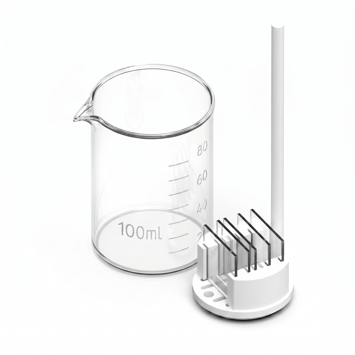 AS Rack 100 ML - Adjustable Substrate Rack For 100 ML Beaker AI image