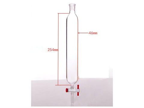 MSE PRO Chromatography Column, φ46mm, Effective Length 254mm, Aperture of the Gate: 2mm, 19/22