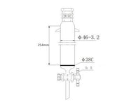 MSE PRO Strengthened Port, with Ears, Sand Plate Chromatography Column, φ46mm, Effective Length 254mm, Gate Aperture: 2mm, 19/22