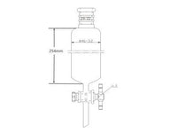 MSE PRO Reinforced Port, Chromatography Column, φ46mm, Effective Length 254mm, Gate Aperture: 2mm, 19/22 - MSE Supplies LLC