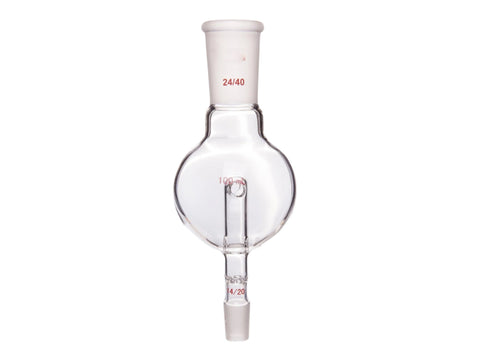 MSE PRO Splash-Proof Balls, Perforated Glass, Upper Mouth: 24/40, Lower Mouth: 14/20, 100mL - MSE Supplies LLC