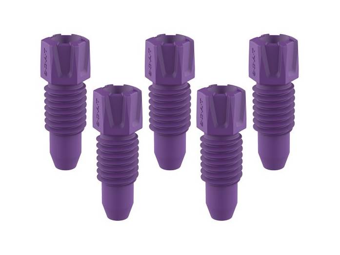 S.C.A.T PFA Fitting, 2.3 mm OD, Violet, Pack of 3 - MSE Supplies LLC