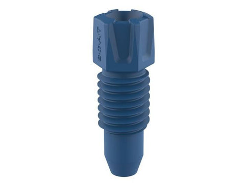 S.C.A.T PFA Fitting, 3.2 mm OD, Blue, Pack of 3 - MSE Supplies LLC