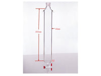MSE PRO Sand Plate Chromatography Column with Ears, φ46mm, Effective Length 305mm, Gate Aperture: 2mm, 19/22 - MSE Supplies LLC