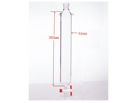 MSE PRO Plus Ears Chromatography Column, φ46mm, Effective Length 305mm, Gate Aperture: 2mm, 19/22 - MSE Supplies LLC