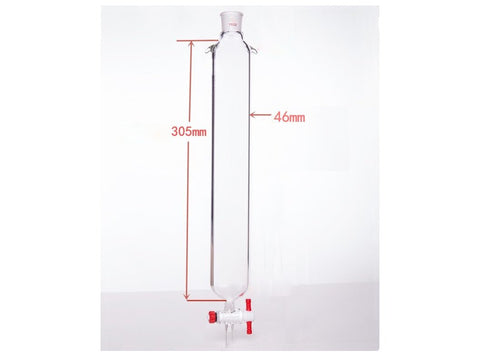 MSE PRO Plus Ears Chromatography Column, φ46mm, Effective Length 305mm, Gate Aperture: 2mm, 19/22 - MSE Supplies LLC