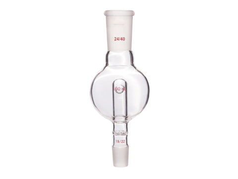 MSE PRO Splash-Proof Balls, Perforated Glass, Upper Mouth: 24/40, Lower Mouth: 19/22, 100mL - MSE Supplies LLC